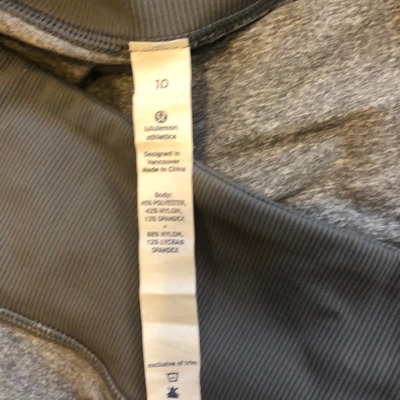 Lululemon light grey long shorts size 10 - Picture 4 of 9